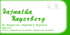 hajnalka mayerberg business card